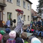 Modenschau mit Recyclingmaterial