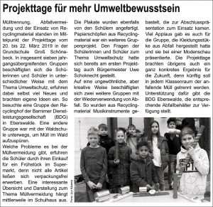Artikel im Schorfheidekurier